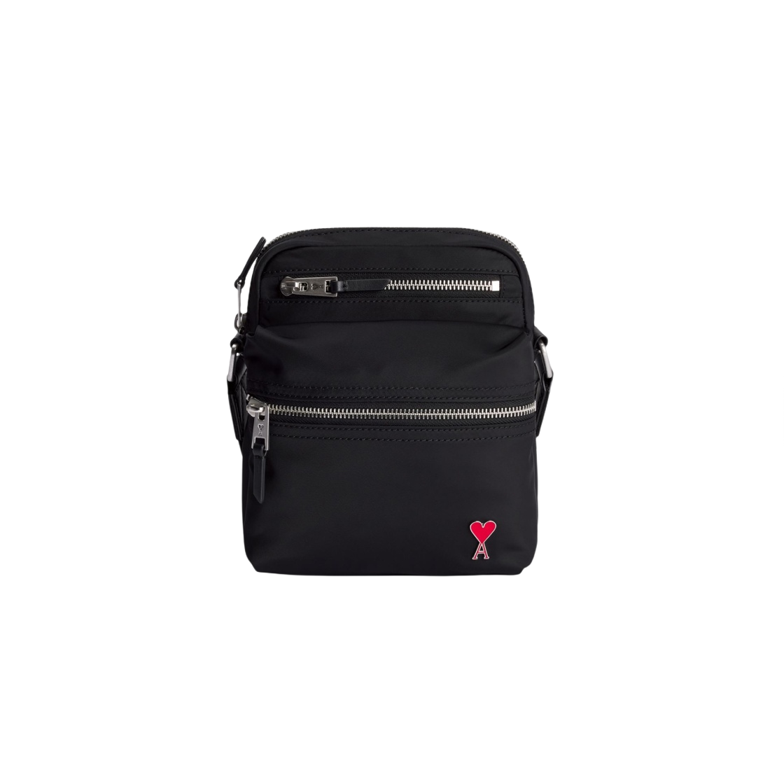 아미 스몰 하트 로고 크로스바디백 블랙(AMI de Coeur Crossbody Bag Black)
