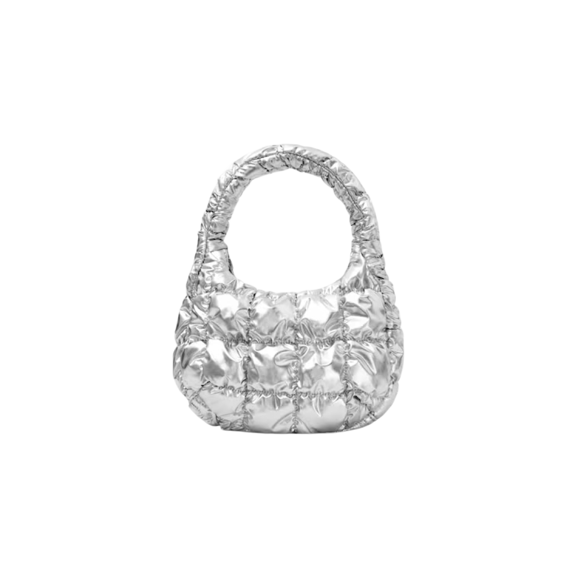 코스 퀼티드 마이크로백 실버(COS Quilted Micro Bag Silver)