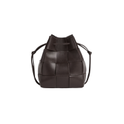 Bottega Veneta Small Leather Cassette Bucket Bag Fondant