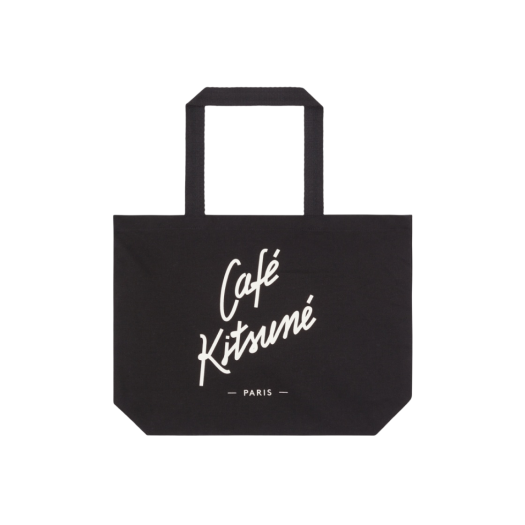 Maison Kitsune Cafe Kitsune Tote Bag Black