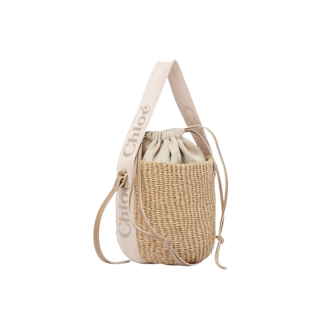 CHC23AS381L1826Y Chloe Small Woody Basket Bag Blushy Beige