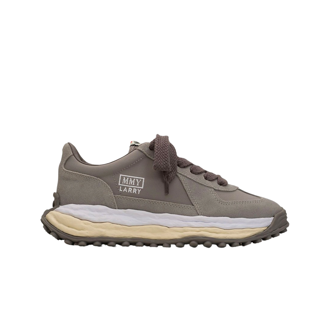 A14FW703-GRAY Maison Mihara Yasuhiro Larry OG Sole Mix Material Low-top Sneakers Gray