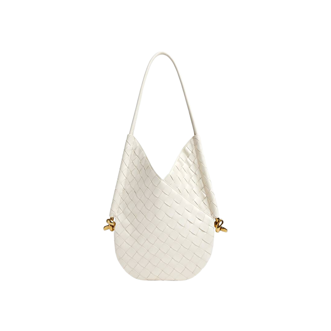 740898VCPP19092 Bottega Veneta Small Solstice Shoulder Bag White - 대표 이미지 #1