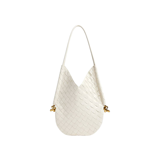 Bottega Veneta Small Solstice Shoulder Bag White
