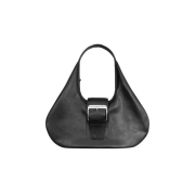 Project G/R Mega Buckle Hobo Bag Black