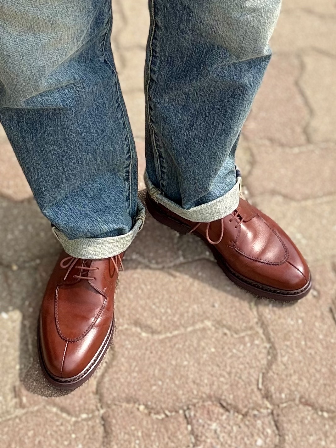 Paraboot Avignon Griff Lisse Marron 착용 스타일 - 8