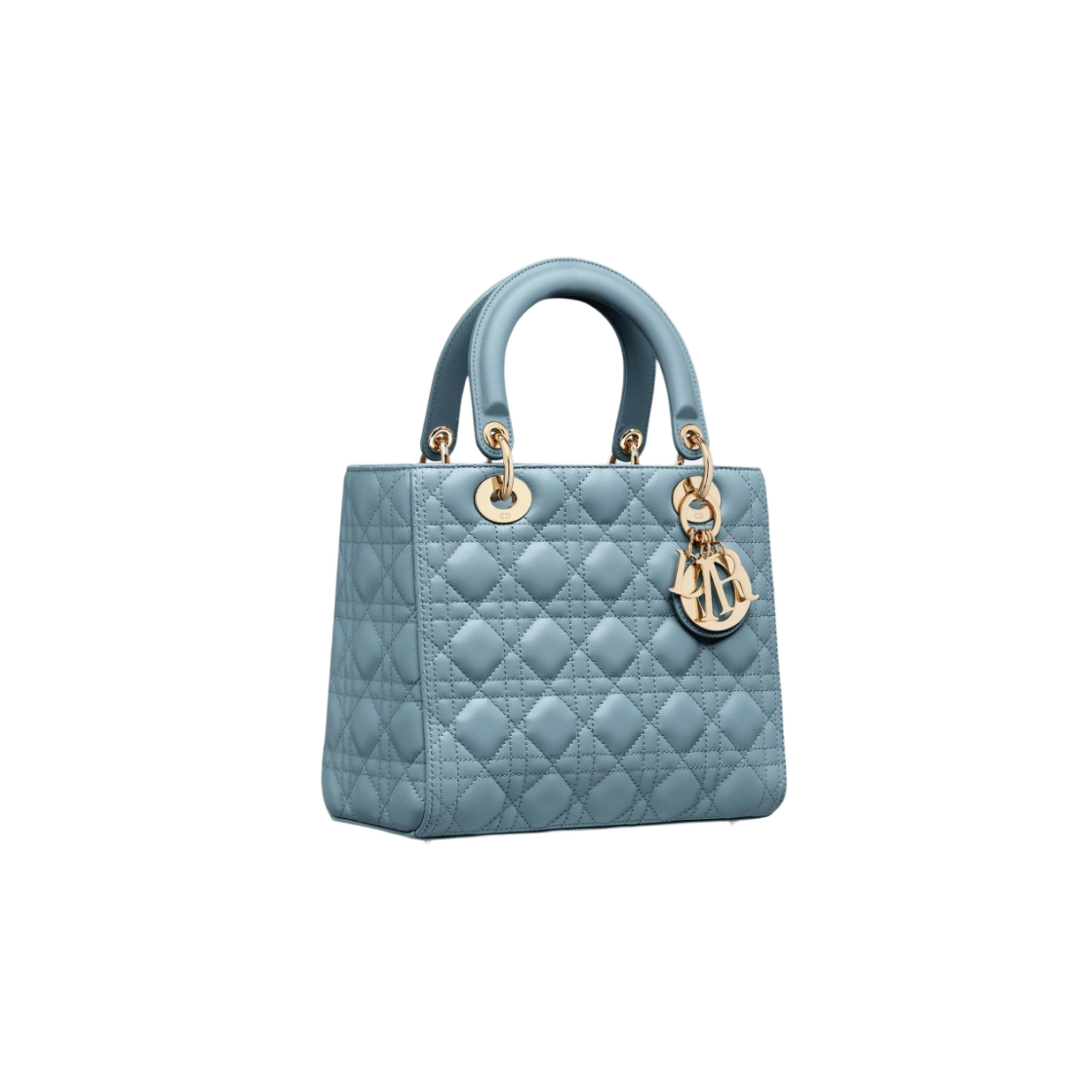 M0565ONGE-M09Z Dior Medium Lady Bag Cannage Lambskin Horizon Blue - #2