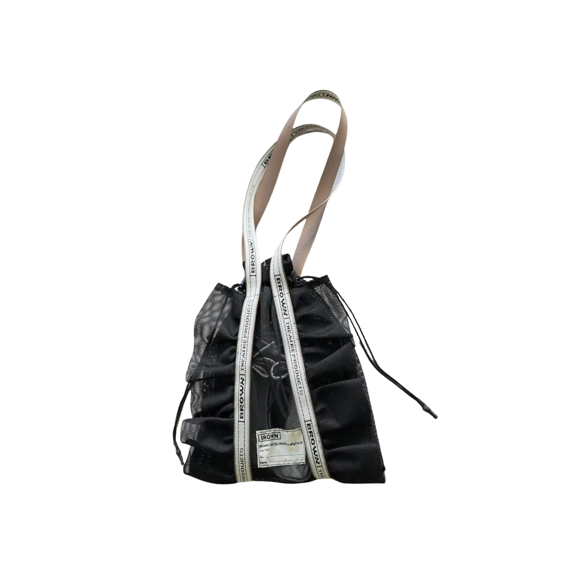 BL231046 Freak's Store Custom Mesh Frill Shoe Bag Black