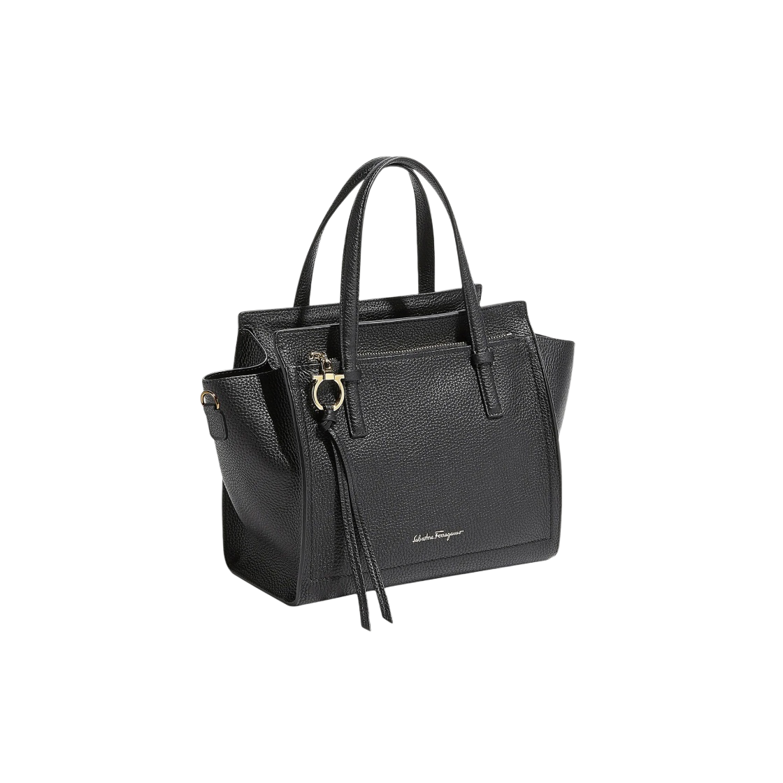 21F478-720533 Ferragamo Small Double Handle Bag Black - #2