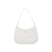 Prada Cleo Brushed Leather Shoulder Bag White