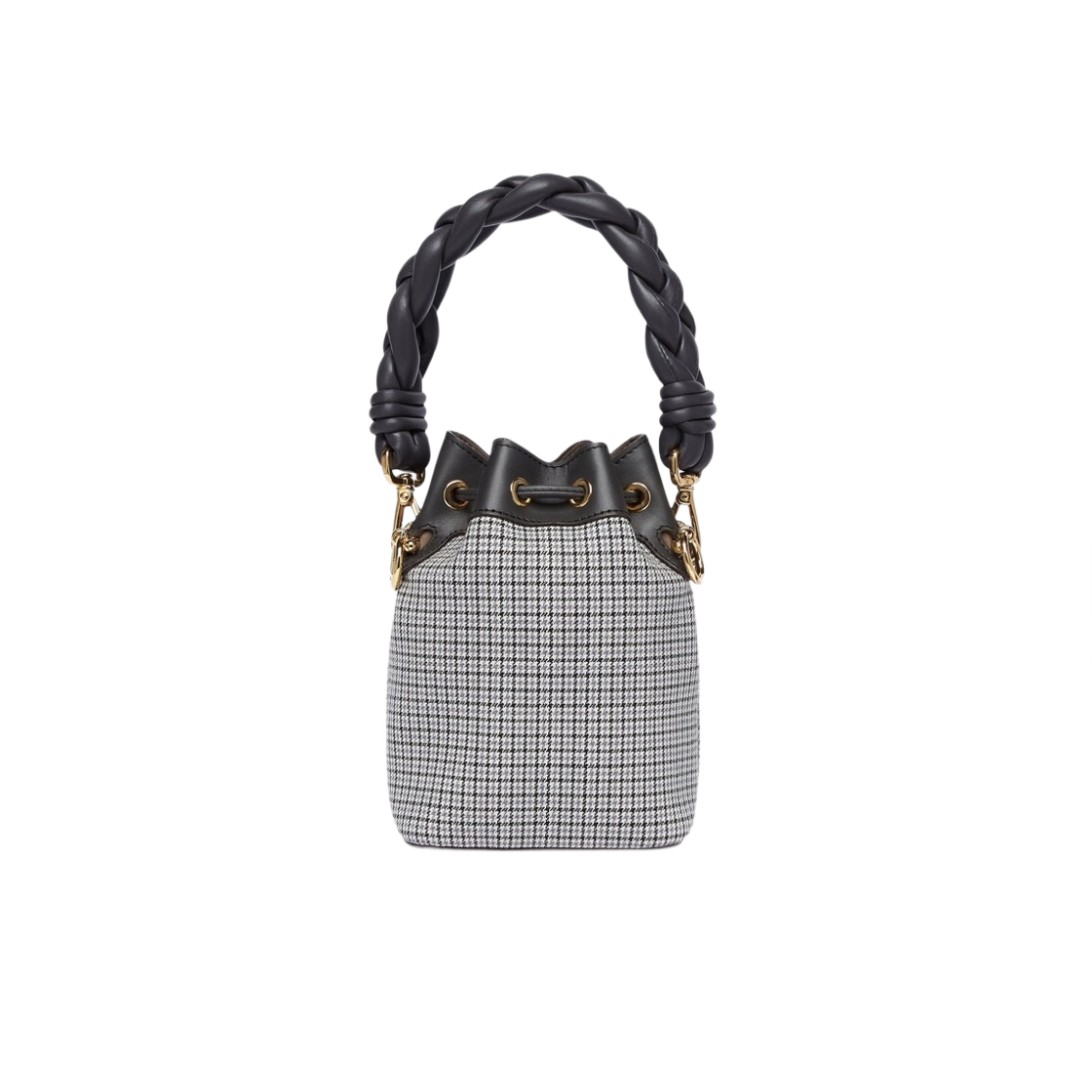 펜디 몬트레조 하운즈투스 울 미니백 그레이(Fendi Mon Tresor Houndstooth Wool Mini Bag Grey) - 3