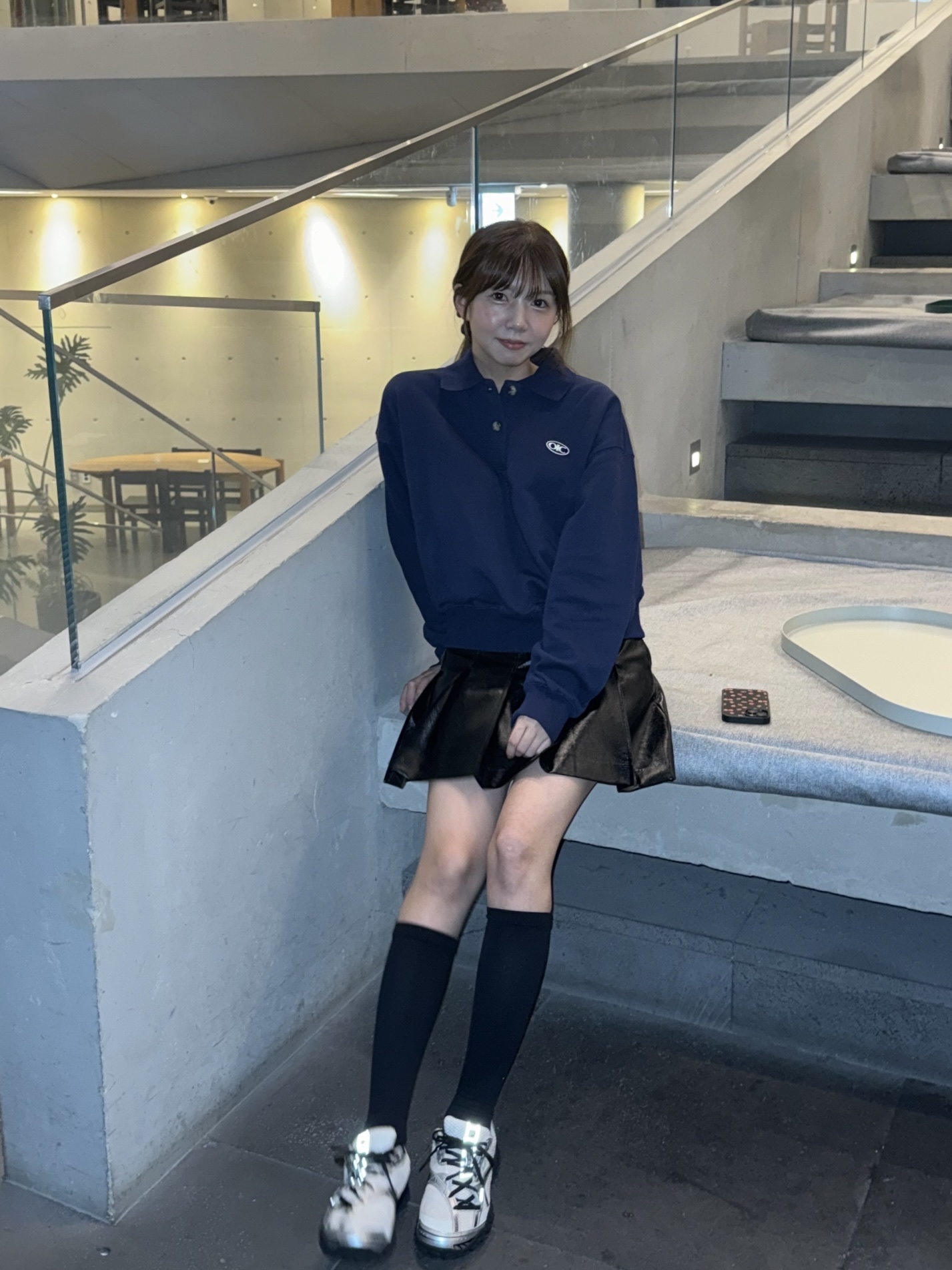Fila Echappe v2 White Black 착용 스타일 - 2