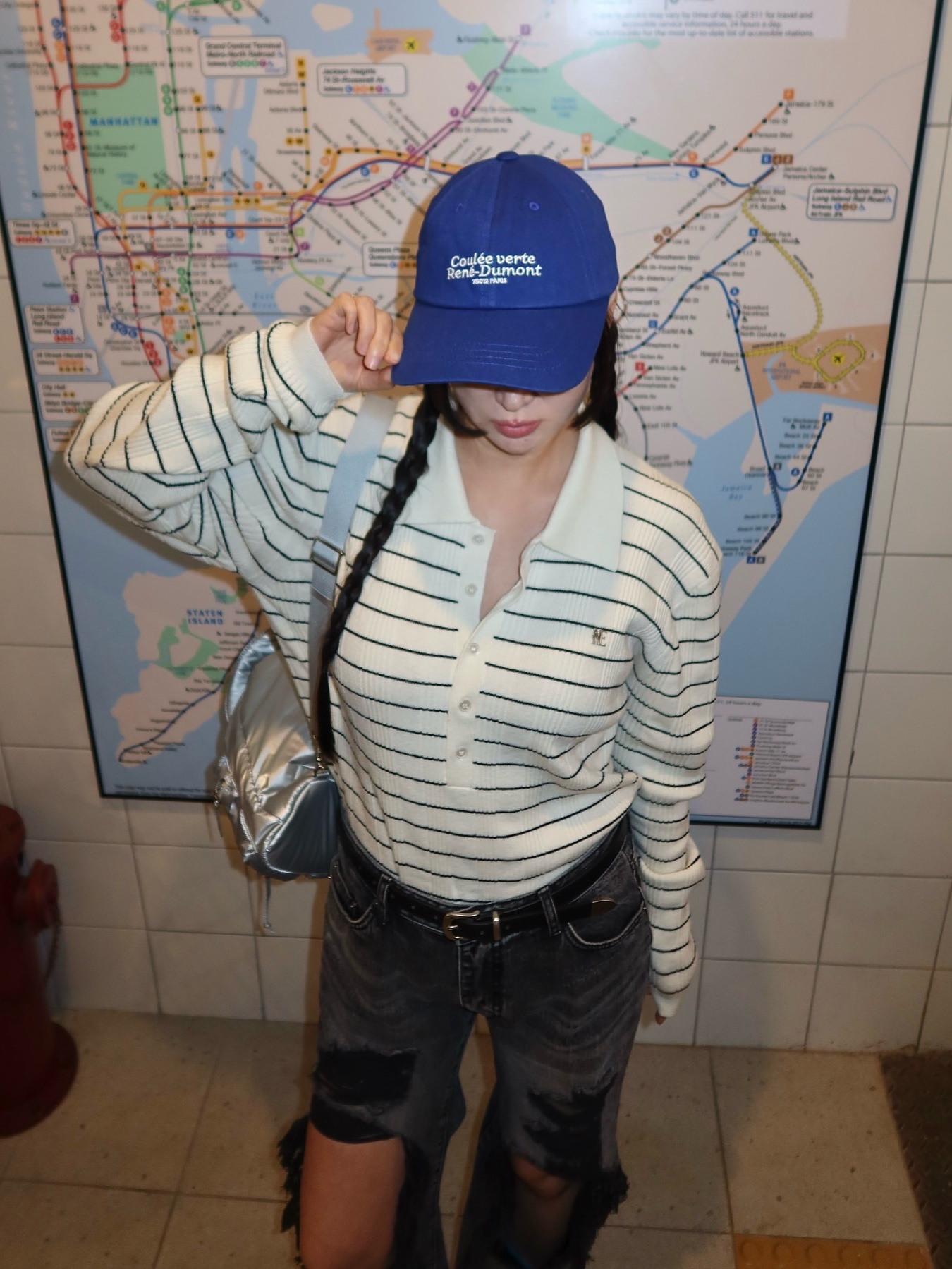 [ACOC X UDC PARIS] Artwork Ballcap_Blue 착용 스타일 - 2
