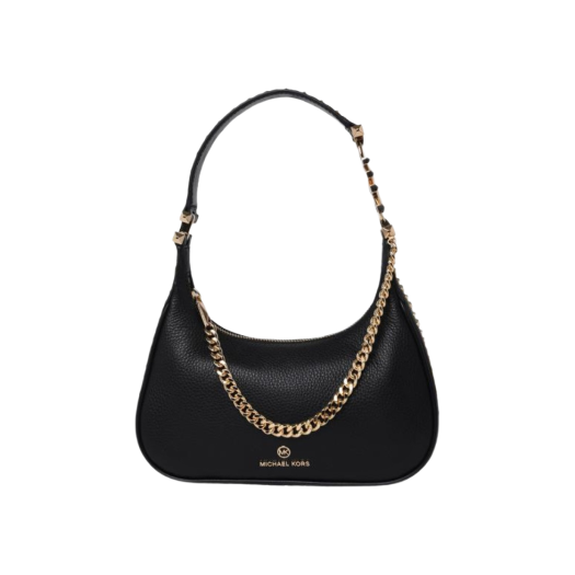 Michael Kors Piper Small Pebbled Leather Shoulder Bag Black