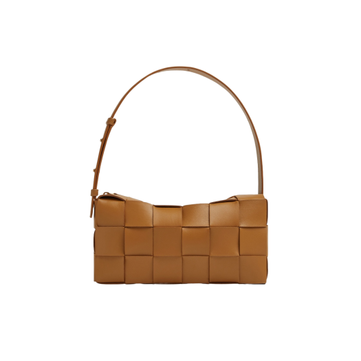 Bottega Veneta Brick Cassette Shoulder Bag Camel