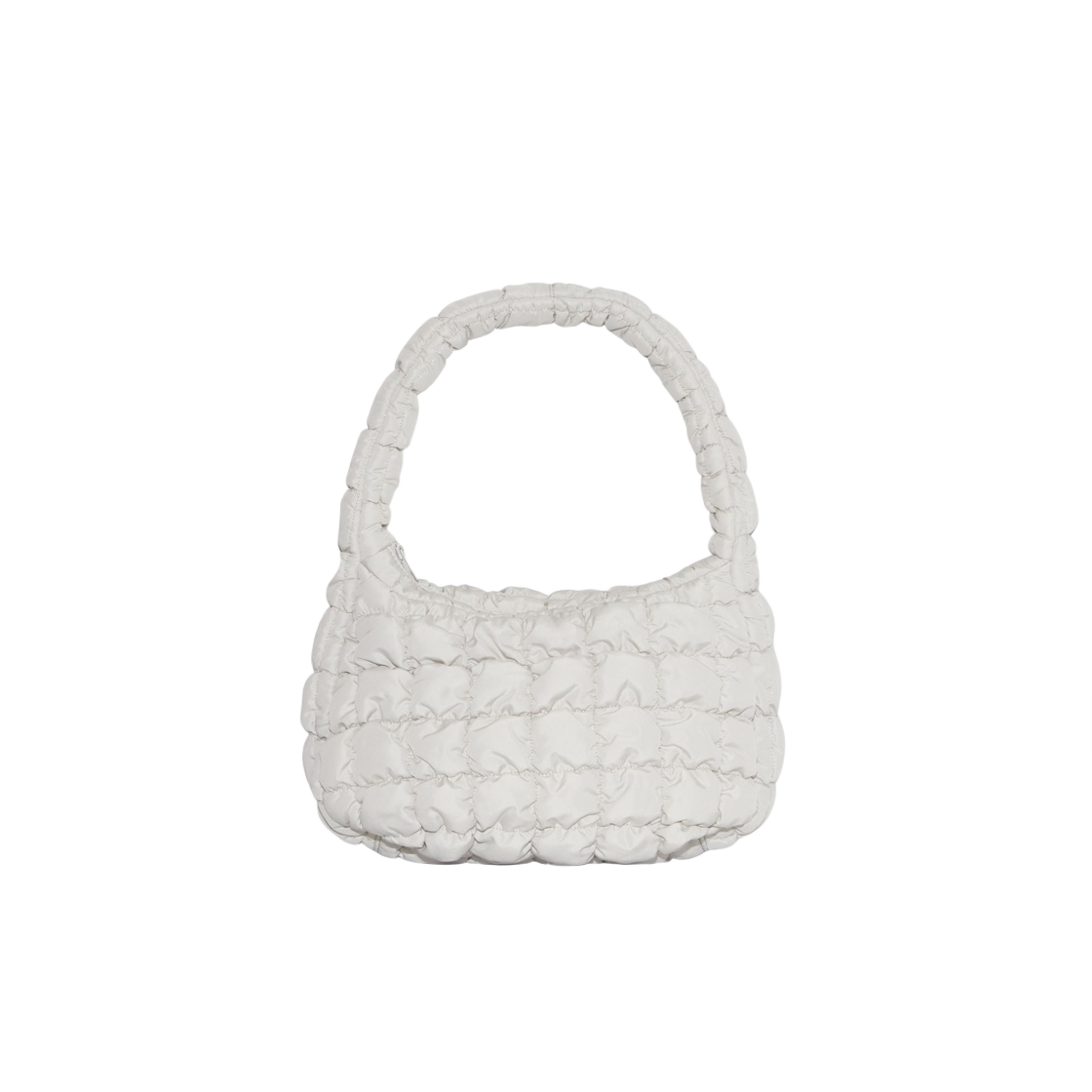 0973537027 COS Quilted Mini Bag Light Grey - 대표 이미지 #1
