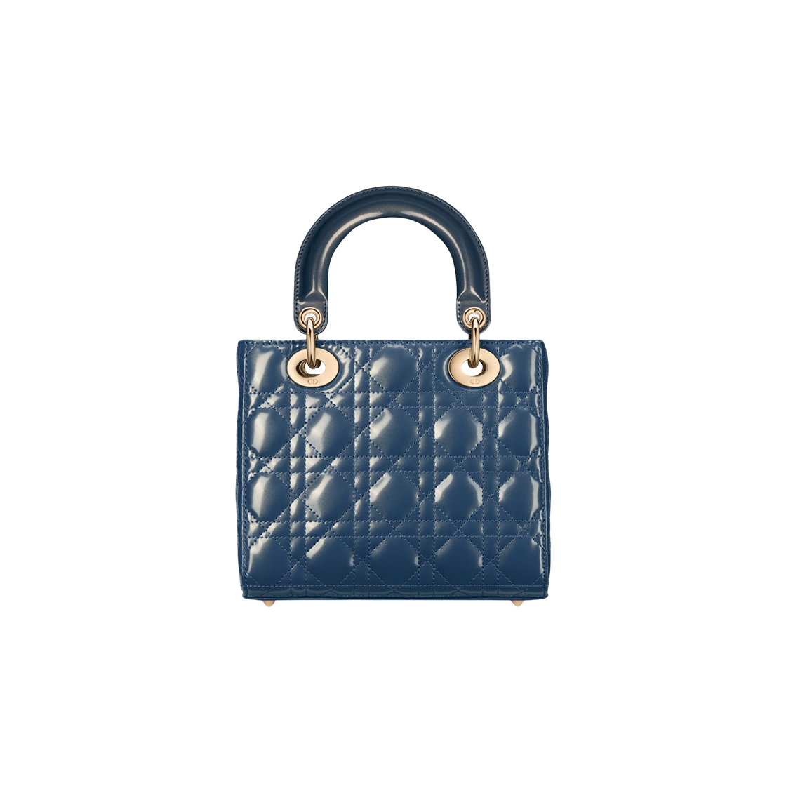 M0531ONKS-M19Z Dior Small Lady Bag Pastel Midnight Blue Glossy Iridescent - #3