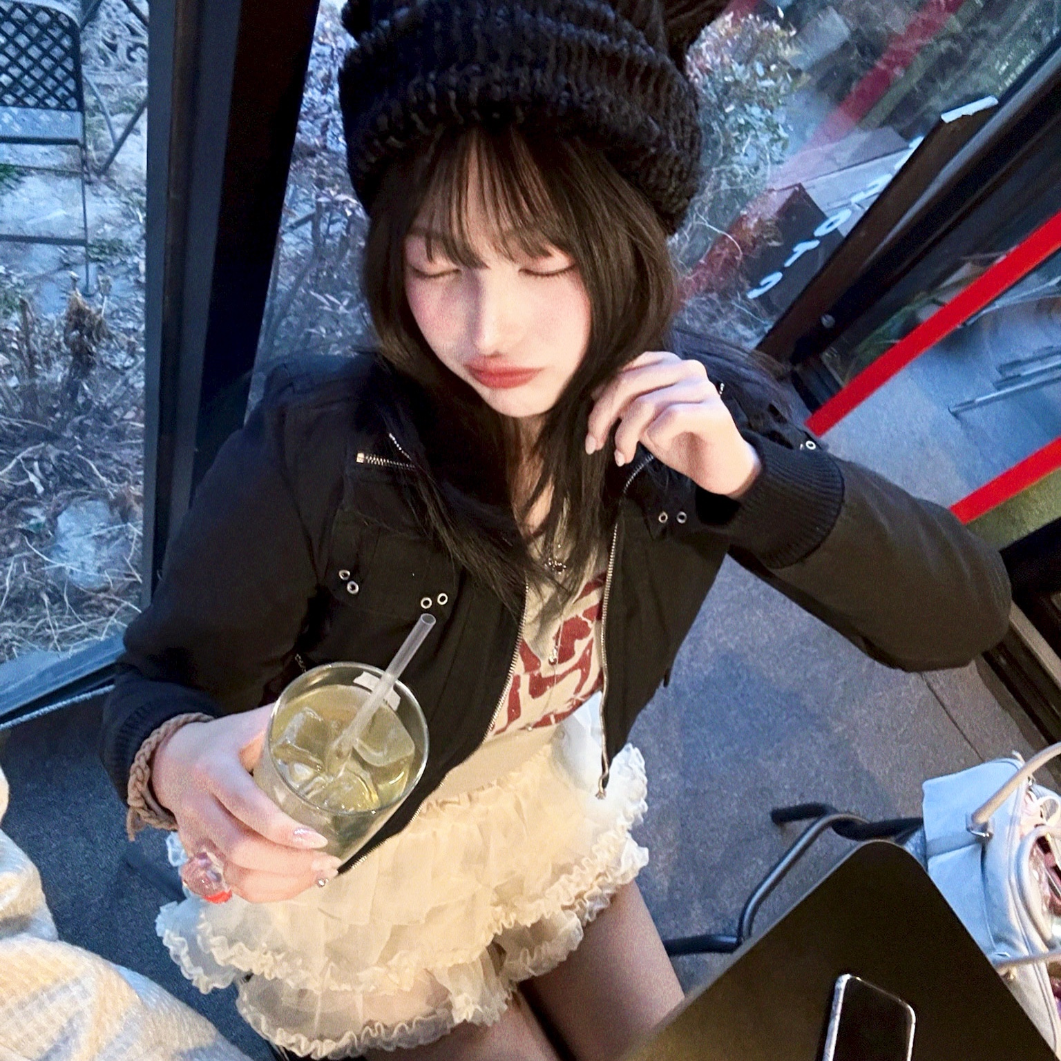 Roughneck Tutu pants skirt cream 착용 스타일 - 1