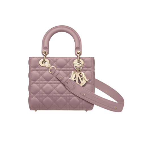 Dior Small Lady Bag My ABCDior Cannage Lambskin Antique Pink
