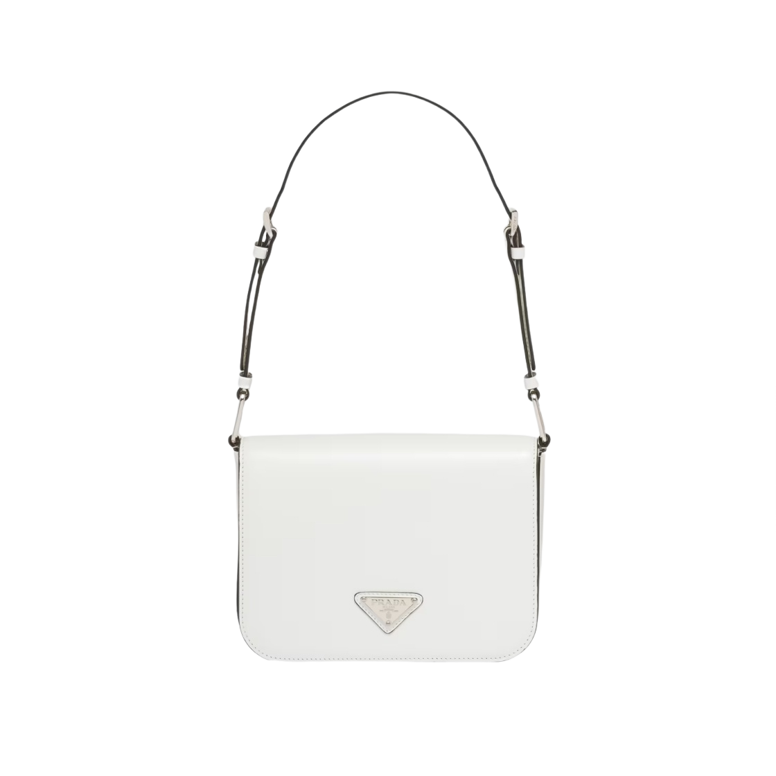 프라다 브러쉬드 레더 숄더백 화이트(Prada Brushed Leather Shoulder Bag White)