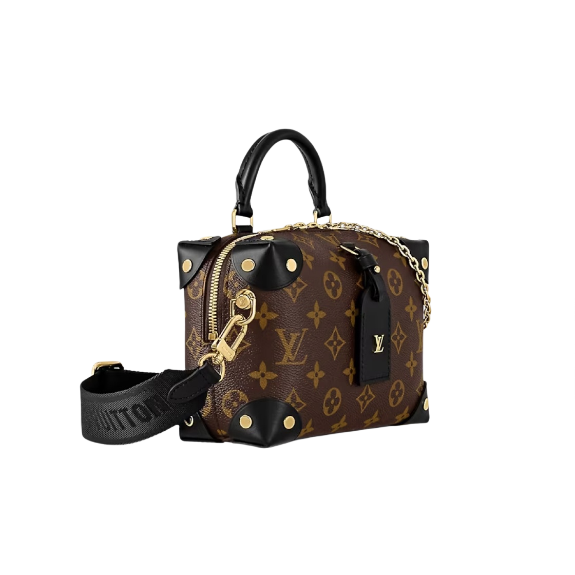 M45571 Louis Vuitton Petite Malle Souple Monogram Canvas Black - #2