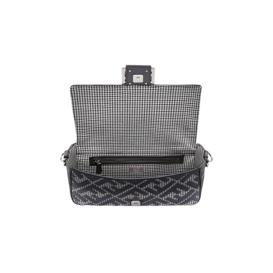 펜디 FF 자수 미디움 바게트백 그레이(Fendi FF Embroidery Medium Baguette Bag Grey) - 4