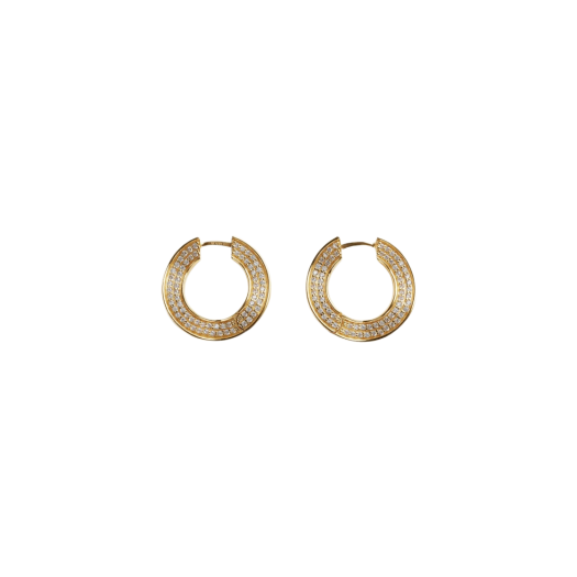 Bottega Veneta Curve Earrings White