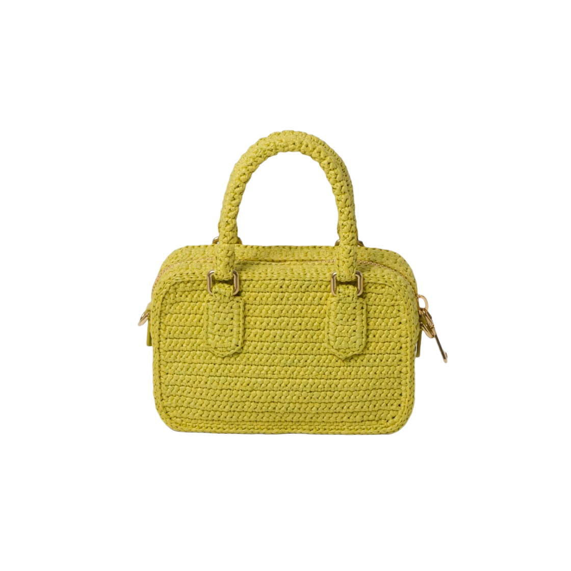 미우 미우 크로쉐 탑 핸들백 시트론 옐로우(Miu Miu Crochet Top Handle Bag Citron Yellow) - 3