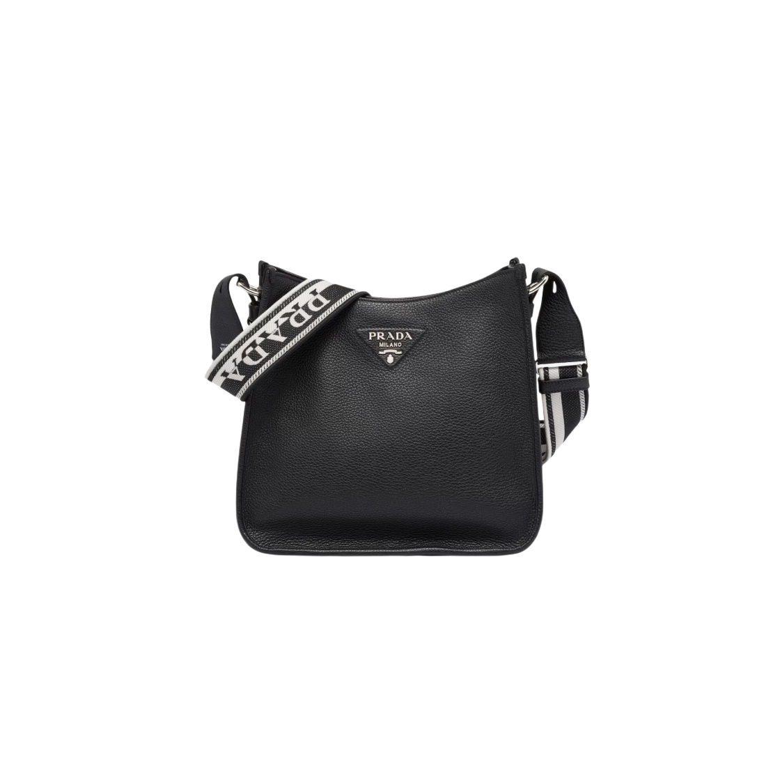 프라다 레더 호보백 블랙(Prada Leather Hobo Bag Black)