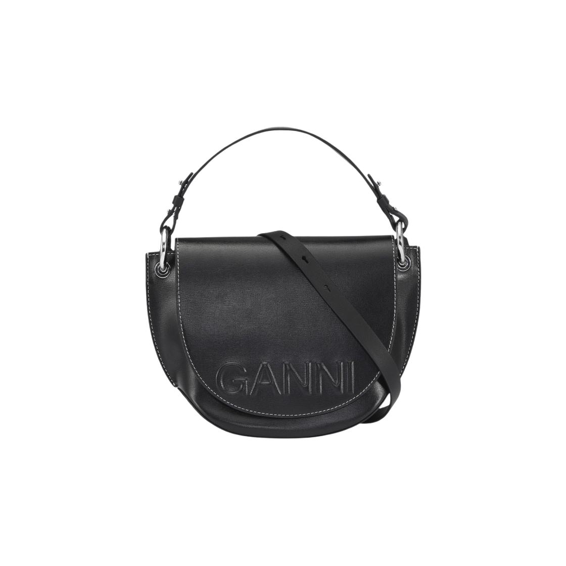 가니 배너 새들백 블랙(Ganni Banner Saddle Bag Black) - 1