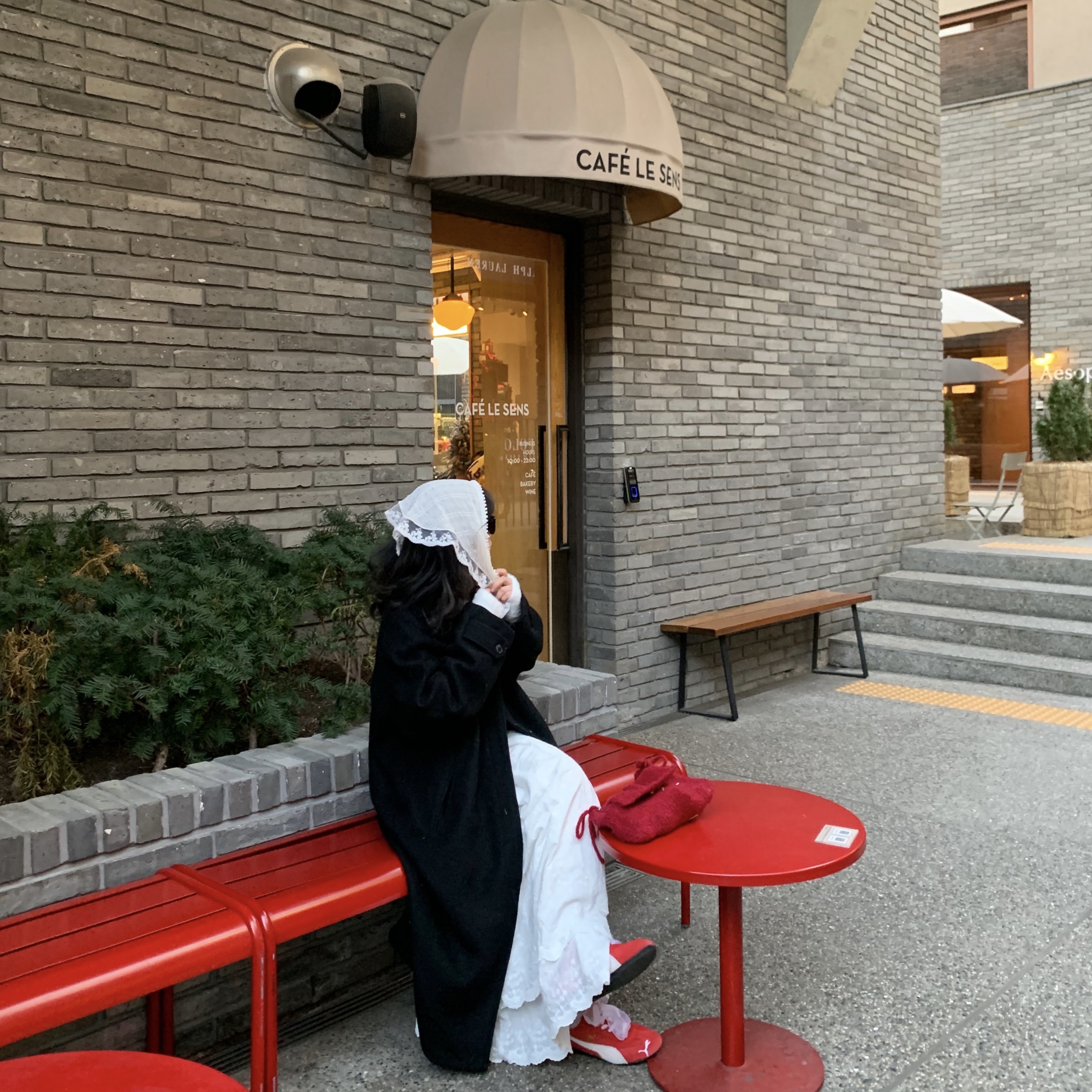 푸마 스피드캣 OG 레드 화이트 착용 스타일 - 1
