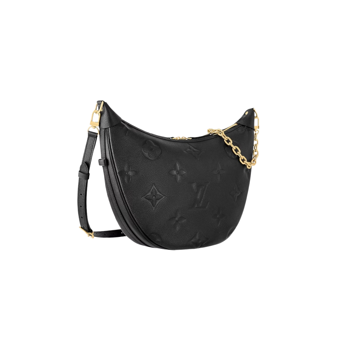 M46725 Louis Vuitton Loop Hobo Monogram Empreinte Black - #2