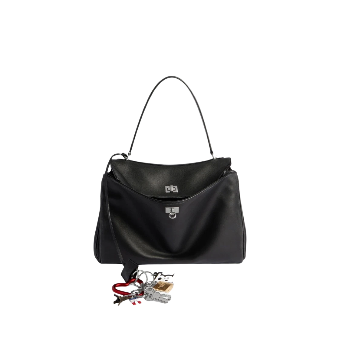 발렌시아가 로데오 유즈드 이펙트 원 참 미디움 핸드백 블랙 | Balenciaga | KREAM Balenciaga Rodeo Used Effect Medium Handbag... 