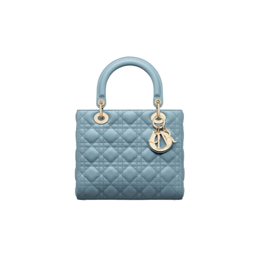 Dior Medium Lady Bag Cannage Lambskin Horizon Blue