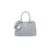 Miu Miu Crystal Nappa Leather Handbag Cornflower