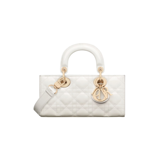 Dior Small Lady D Joy Bag Patent Cannage Calfskin Latte