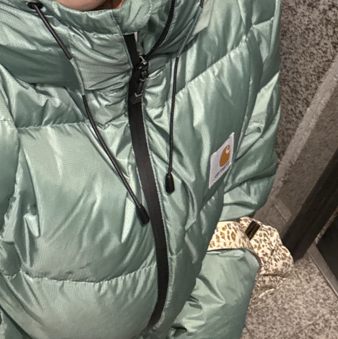 Carhartt WIP Aspen Jacket Alpha Green, Carhartt WIP Landon Pant Blue Heavy Stone Wash 착용 스타일 - 3