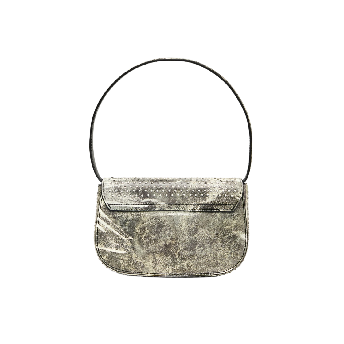 디젤 1DR 크리스탈 엠벨리시드 레더 숄더백 밀리터리 그린(Diesel 1DR Crystal Embellished Leather Shoulder Bag Military Green) - 3