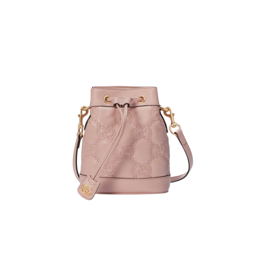 Gucci GG Matelasse Bucket Bag Pink