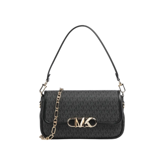 Michael Kors Parker Medium Logo Shoulder Bag Black