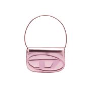 Diesel 1DR Shoulder Bag in Mirrored Leather Pink