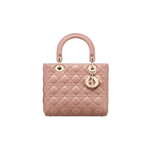 Dior Medium Lady Bag Cannage Lambskin Blush