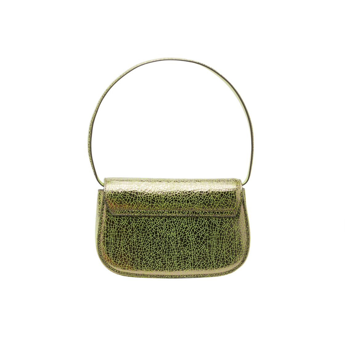 디젤 1DR 숄더백 인 크랙 레더 그린(Diesel 1DR Shoulder Bag in Cracked Leather Green) - 3