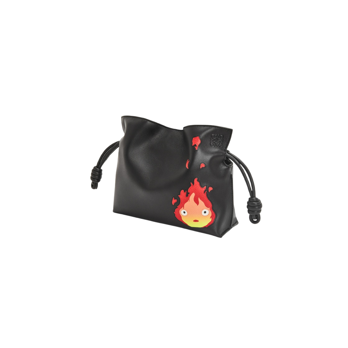 로에베 x 하울의 움직이는 성 캘시퍼 미니 플라멩코 클러치 나파 카프스킨 블랙(Loewe x Howl's Moving Castle Calcifer Mini Flamenco Clutch in Nappa Calfskin Black) - 2