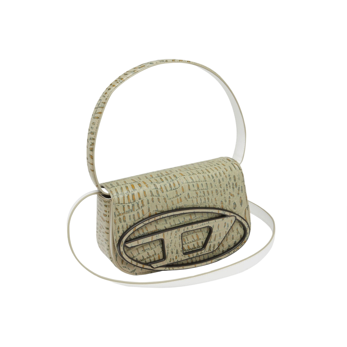 디젤 1DR 숄더백 인 카우 레더 밀리터리 그린(Diesel 1DR Shoulder Bag in Cow Leather Military Green) - 2