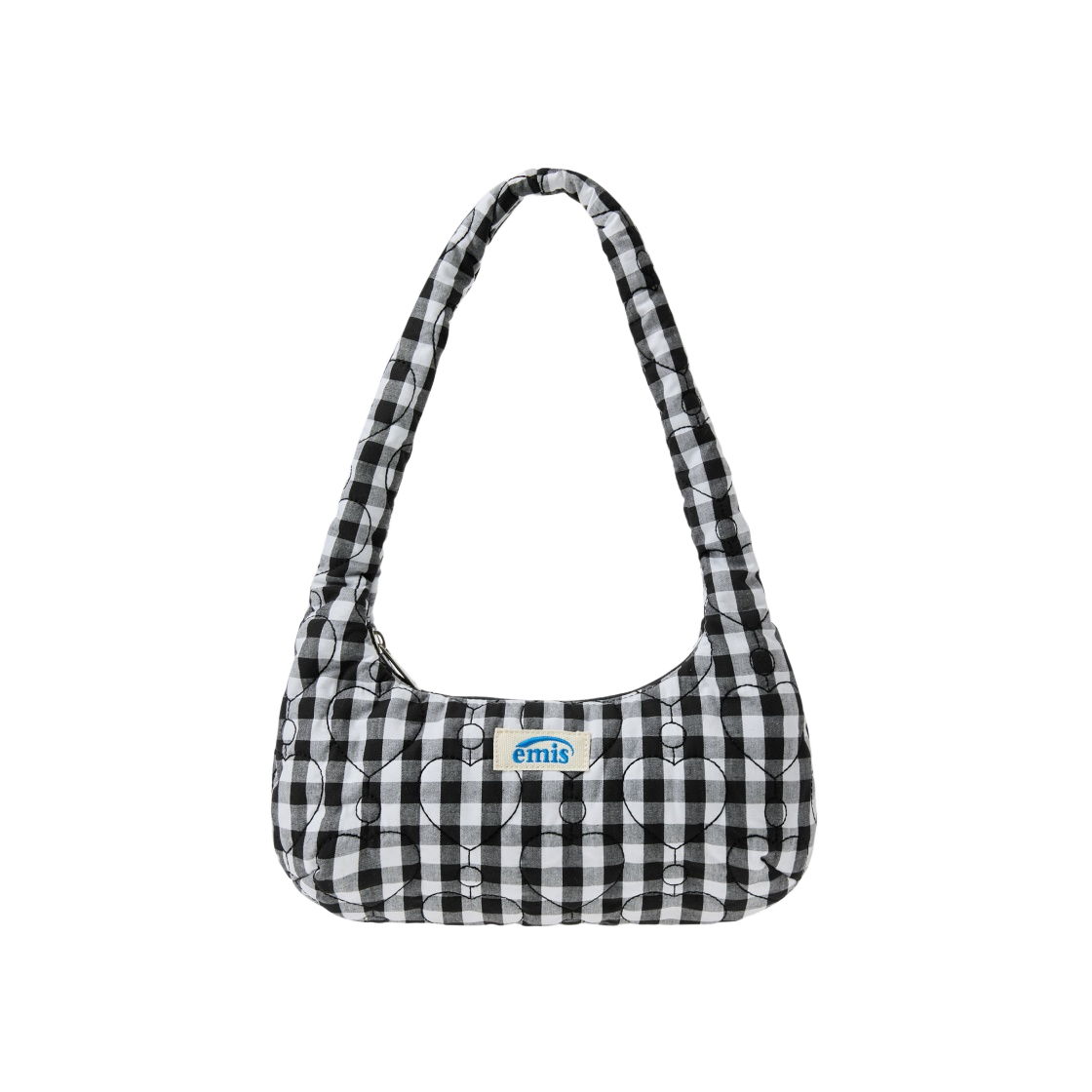 이미스 하트 퀼티드 숄더백 블랙(Emis Heart Quilted Shoulder Bag Black) - 1