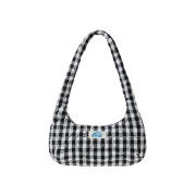 Emis Heart Quilted Shoulder Bag Black