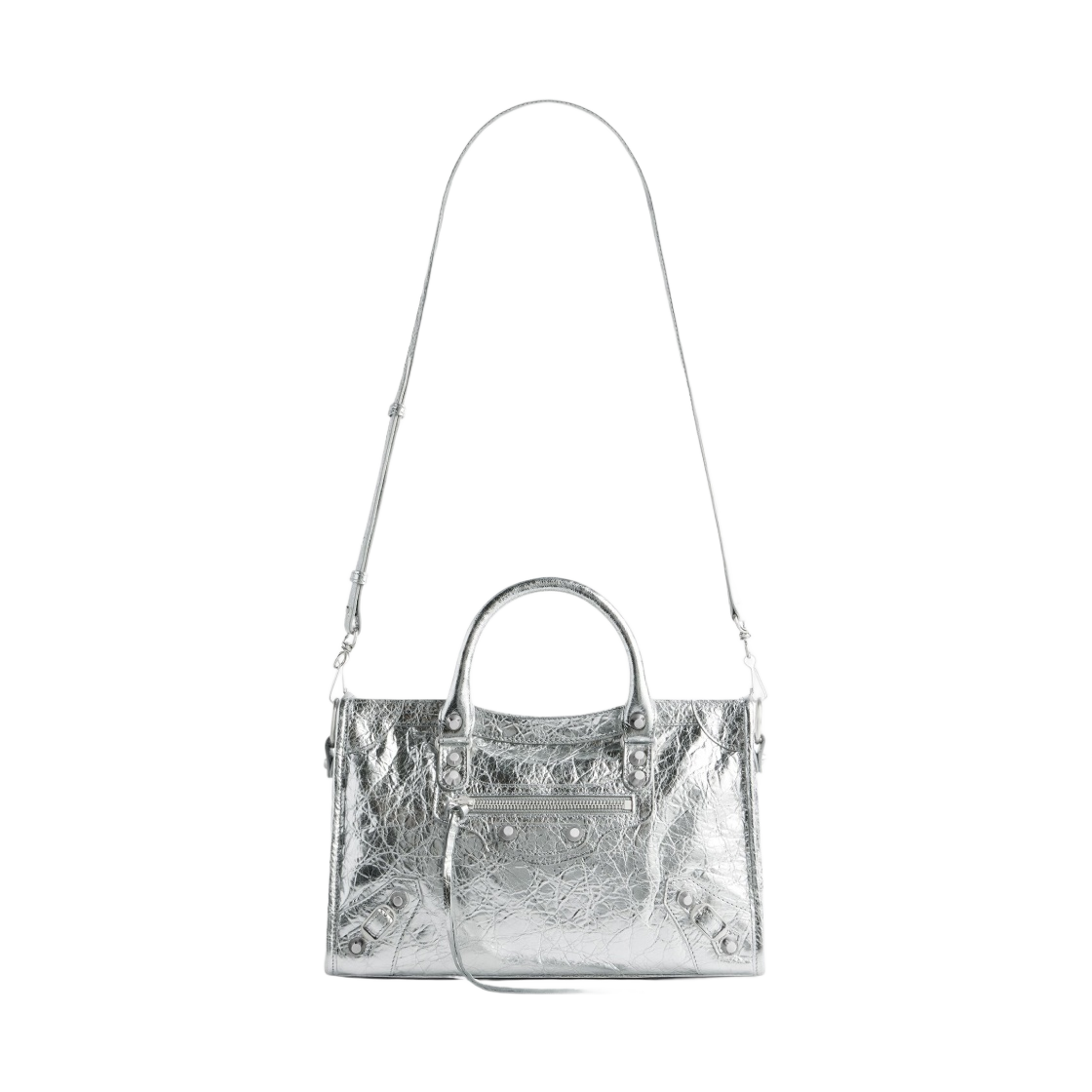발렌시아가 르 시티 스몰 메탈라이즈드 백 실버(Balenciaga Le CIty Small Metallized Bag Silver) - 4