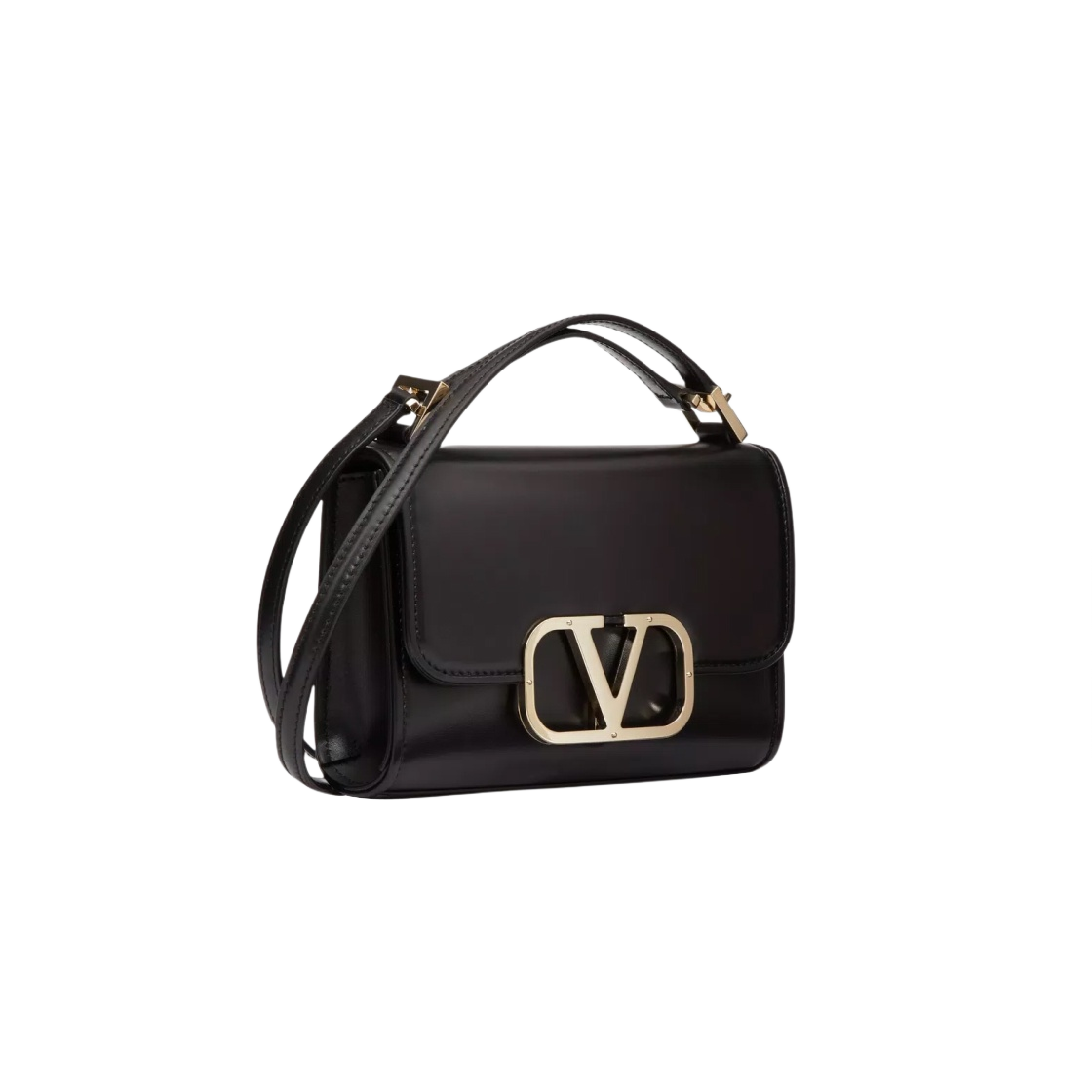 발렌티노 카프스킨 스몰 브이로고 타입 숄더백 블랙(Valentino Small Vlogo Type Shoulder Bag in Calfskin Black) - 2