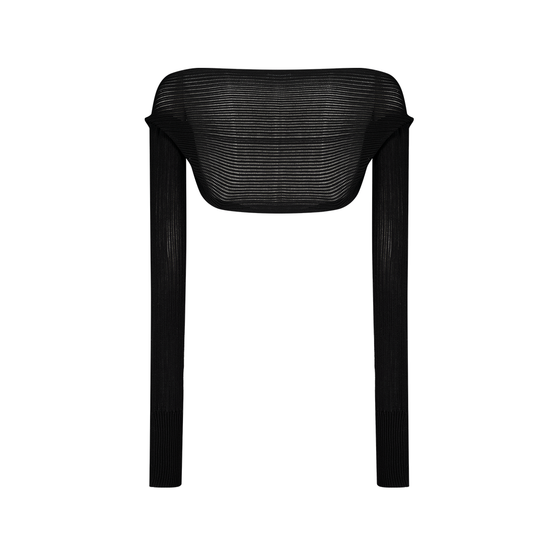 쥬키프 모달 코튼 메쉬 숏 가디건 블랙(Juukiff Mesh Short Cardigan In Modal Cotton Black) - 2